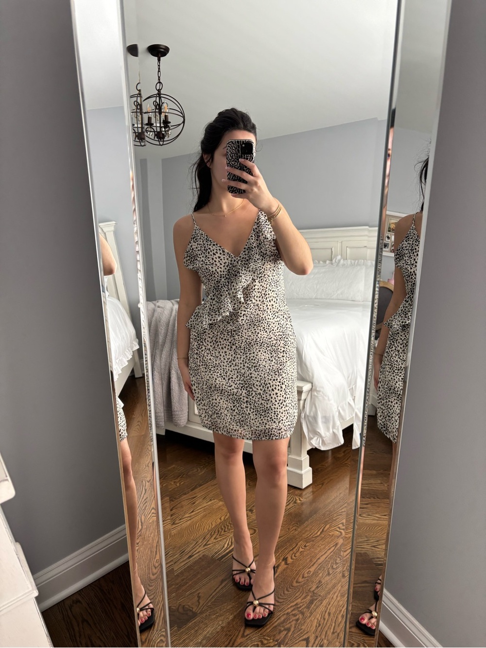 leopard print mini dress